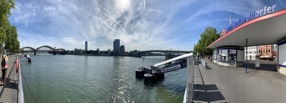 Hohenzollernbrücke und Rhein, Köln, Nordrhein-Westfalen, Deutschland