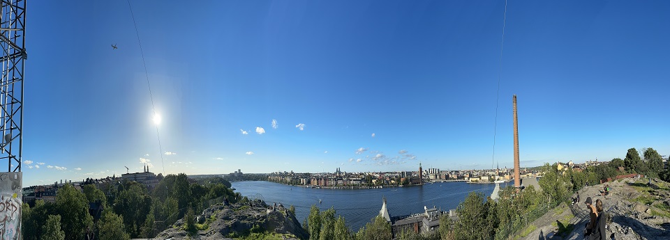 Stockholm Skyline från Skinnarviksberget